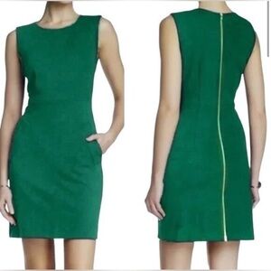 Diane‎ Von Furstenberg Carpreena Mini Dress GREEN Size 6 Full Zipper Sleeveless